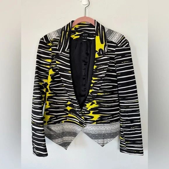 Suno 100% Silk Blazer | Eye-Catching Print | Size M - Picture 4 of 17